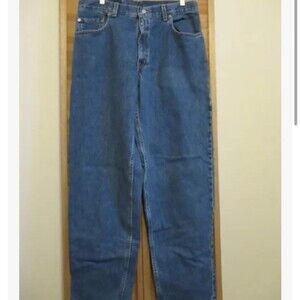 NWT Mens Levis 570 Red Tab Baggy Leg Blue Jeans Size 34x34 34/34 Levi's vintage